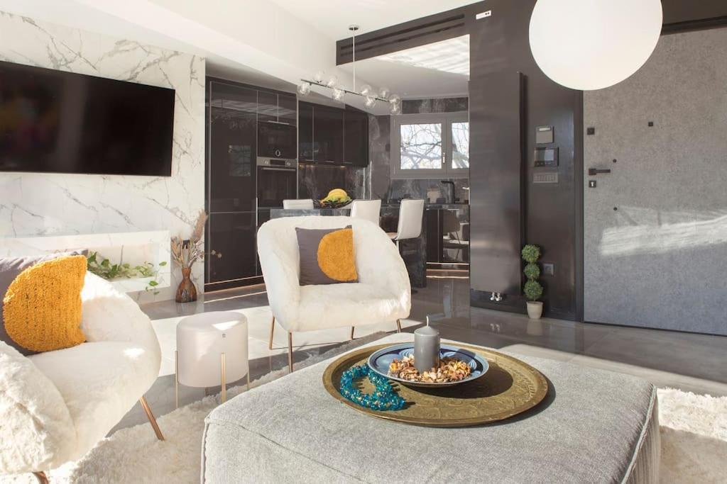 Luxury Acropolis View Apartment-Living Stone Black Pearl Athene Buitenkant foto
