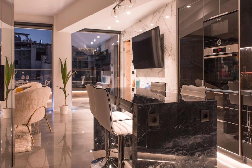 Luxury Acropolis View Apartment-Living Stone Black Pearl Athene Buitenkant foto